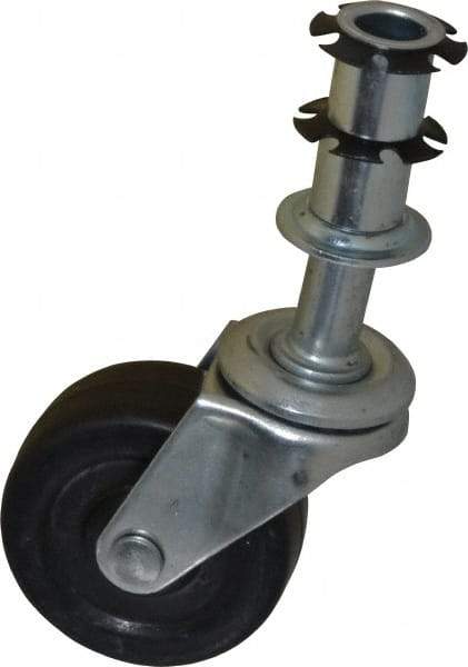 Bevco - Black Rubber Wheel Casters (5) - For Adjustable Height Chairs - Americas Industrial Supply