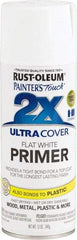 Rust-Oleum - 12 oz White Aerosol Primer - 12 Sq Ft/Gal, Direct to Metal, Quick Drying, Interior/Exterior - Americas Industrial Supply