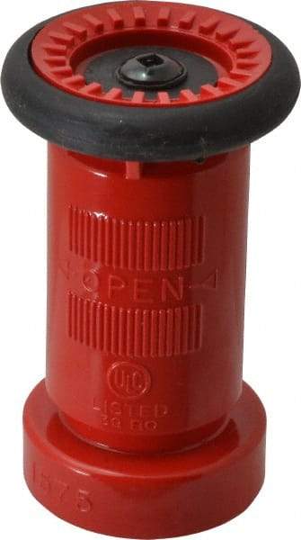 Made in USA - 1-1/2" Hose Diam NPSH Constant Flow Hose Nozzle - 75 Max GPM, Polyurethane, 100 psi - Americas Industrial Supply