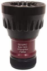 Made in USA - 1" Hose Diam NPSH Adjustable Fog Hose Nozzle - 23 Max GPM, Polyurethane, 100 psi - Americas Industrial Supply