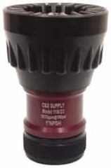 Made in USA - 1" Hose Diam NPSH Adjustable Fog Hose Nozzle - 23 Max GPM, Polyurethane, 100 psi - Americas Industrial Supply