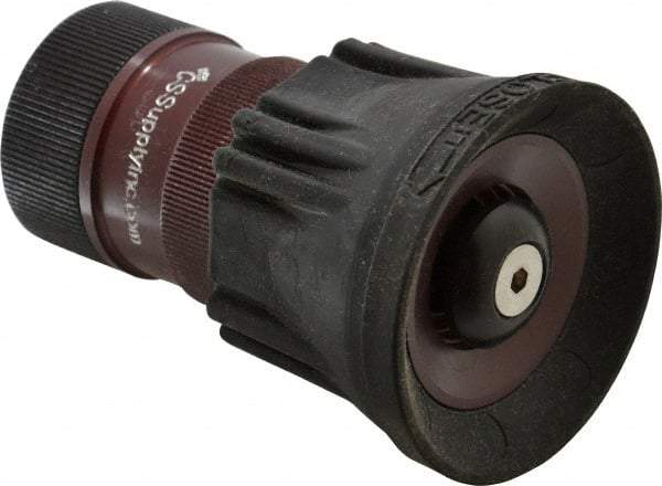 Made in USA - 1" Hose Diam NPSH Thread Constant Flow Hose Nozzle - 30 Max GPM, Polyurethane, 100 psi - Americas Industrial Supply
