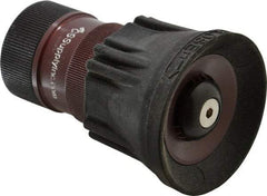 Made in USA - 1" Hose Diam NPSH Thread Constant Flow Hose Nozzle - 30 Max GPM, Polyurethane, 100 psi - Americas Industrial Supply