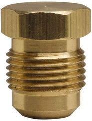 Cerro - 1/2" Tube OD, 45° Brass Flared Tube Plug - 3/4-16 UNF, Flare Ends - Americas Industrial Supply