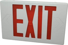 Mule - 1 Face, 2 Watt, White, Polycarbonate, LED, Illuminated Exit Sign - 120/277 VAC, No Battery Backup, Universal Mounted, 12 Inch Long x 1-1/2 Inch Wide x 7-1/2 Inch High - Americas Industrial Supply