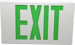 Mule - 1 Face, 5 Watt, White, Polycarbonate, LED, Illuminated Exit Sign - 120/277 VAC, Nickel Cadmium, Universal Mounted, 12 Inch Long x 1-1/2 Inch Wide x 7-1/2 Inch High - Americas Industrial Supply