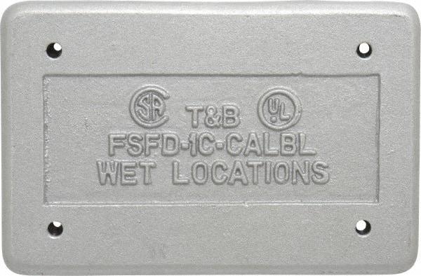 Thomas & Betts - Electrical Outlet Box Aluminum Device Cover - Includes Gasket - Americas Industrial Supply