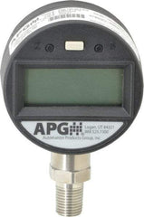 Made in USA - 2-1/2" Dial, 1/4 Thread, 0-100 Scale Range, Pressure Gauge - Lower Connection Mount, Accurate to 0.25% of Scale - Americas Industrial Supply