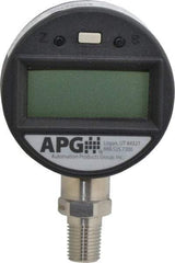 Made in USA - 2-1/2" Dial, 1/4 Thread, 0-300 Scale Range, Pressure Gauge - Lower Connection Mount, Accurate to 0.25% of Scale - Americas Industrial Supply