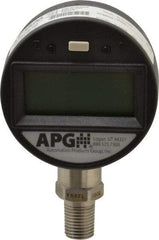 Made in USA - 2-1/2" Dial, 1/4 Thread, 0-60 Scale Range, Pressure Gauge - Lower Connection Mount, Accurate to 0.25% of Scale - Americas Industrial Supply