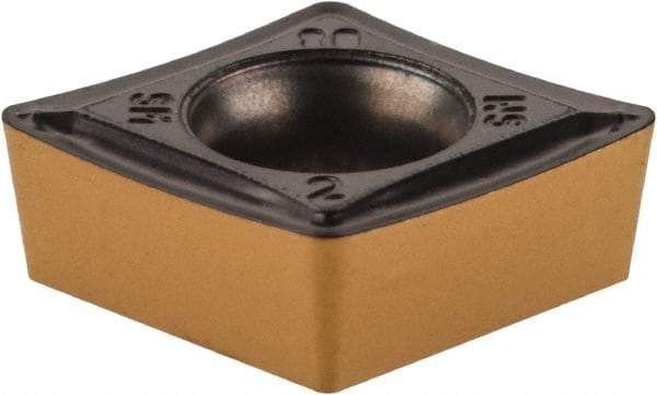 Iscar - CCMT3-2 SM Grade IC807 Carbide Turning Insert - TiAlN Finish, 80° Diamond, 3/8" Inscr Circle, 5/32" Thick, 1/32" Corner Radius - Americas Industrial Supply