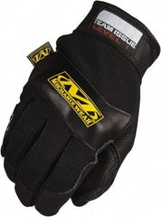Mechanix Wear - Size L (10) Leather Flame Resistant Work Gloves - For General Purpose, Uncoated, Hook & Loop Cuff, Full Fingered, Black, Paired - Americas Industrial Supply