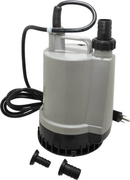 Value Collection - 1/6 hp, 120 Amp Rating, 120 Volts, Full-On Operation, Submersible Pump - Plastic Housing - Americas Industrial Supply