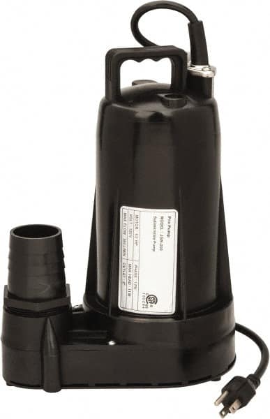 Value Collection - 1/2 hp, 120 Amp Rating, 120 Volts, Full-On Operation, Submersible Pump - Plastic Housing - Americas Industrial Supply