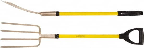 Ampco - Fork with 29" Straight Fiberglass Handle - 7" Blade Width, 4 Tines, 11-1/2" Tine Length - Americas Industrial Supply