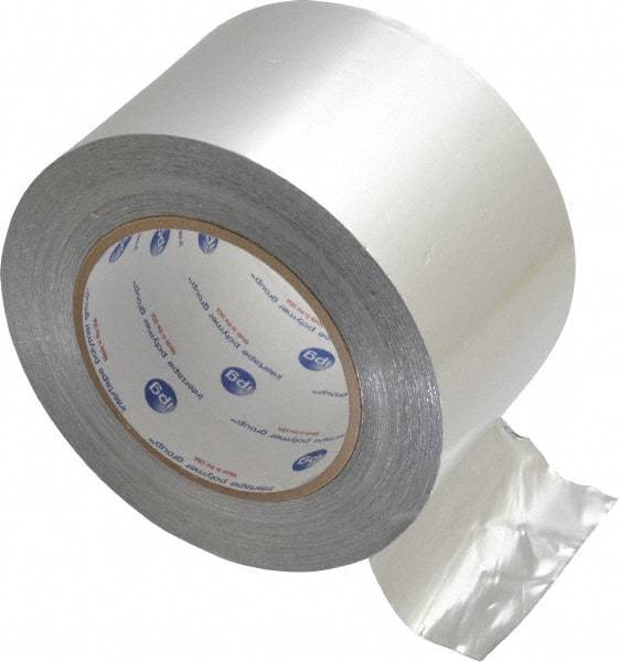 Intertape - 3" x 60 Yds Silver Foil Tape - 5 mil, Acrylic Adhesive, Aluminum Foil Backing, 28 Lb/ln Tensile Strength, -29.2°F to 325°F, Series ALF300 - Americas Industrial Supply