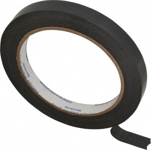 Intertape - 1/2" x 60 Yd Black Rubber Adhesive Strapping Tape - Polypropylene Film Backing, 2.7 mil Thick, 95 Lb Tensile Strength, Series 197 - Americas Industrial Supply