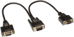 Tripp-Lite - 1' Long, HD15/HD15 Computer Cable - Black, Male, Female x Female - Americas Industrial Supply