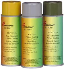 Ability One - Primers; Type: Aerosol Primer ; Color: Yellow ; Color Family: Yellow ; Finish: Flat ; Quick-Drying: Yes ; Tack-free Dry Time (Minutes): 30 - Exact Industrial Supply