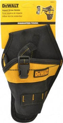 DeWALT - 1 Pocket Drill/Impact Driver Holster - Ballistic Polyester, Black & Yellow, 6" Wide x 9" High - Americas Industrial Supply