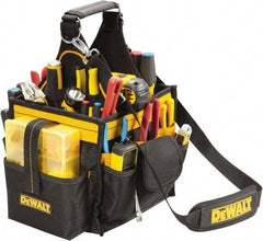 DeWALT - 23 Pocket Black & Yellow Polyester Tool Bag - 10-1/2" Wide x 8-1/2" Deep x 10" High - Americas Industrial Supply