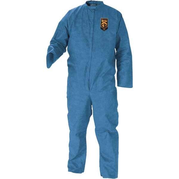 KleenGuard - Size 2XL SMS General Purpose Coveralls - Blue, Zipper Closure, Open Cuffs, Open Ankles - Americas Industrial Supply