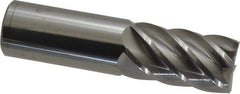 Accupro - 1", 1-3/4" LOC, 1" Shank Diam, 4" OAL, 6 Flute, Solid Carbide Square End Mill - Single End, Uncoated, Spiral Flute, 40° Helix, Centercutting, Right Hand Cut, Right Hand Flute - Americas Industrial Supply