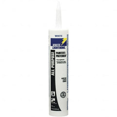 White Lightning - 10 oz Cartridge White Acrylic & Latex Caulk - -30 to 180°F Operating Temp, 5 to 7 min Tack Free Dry Time - Americas Industrial Supply