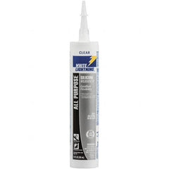 White Lightning - 10 oz Cartridge Clear RTV Silicone Joint Sealant - -80 to 400°F Operating Temp, 30 min Tack Free Dry Time, 24 hr Full Cure Time - Americas Industrial Supply