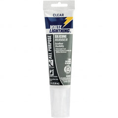 White Lightning - 3 oz Cartridge Clear RTV Silicone Joint Sealant - -80 to 400°F Operating Temp, 30 min Tack Free Dry Time, 24 hr Full Cure Time - Americas Industrial Supply