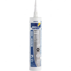 White Lightning - 10 oz Cartridge White RTV Silicone Joint Sealant - -80 to 450°F Operating Temp, 30 min Tack Free Dry Time, 24 hr Full Cure Time - Americas Industrial Supply