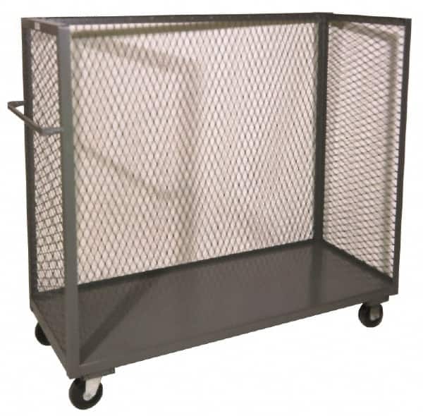 Durham - 2,000 Lb Capacity, 3-Sided Steel Truck - 60-1/2" Wide x 56-7/16" High - Americas Industrial Supply
