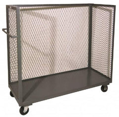 Durham - 2,000 Lb Capacity, 3-Sided Steel Truck - 60-1/2" Wide x 56-7/16" High - Americas Industrial Supply