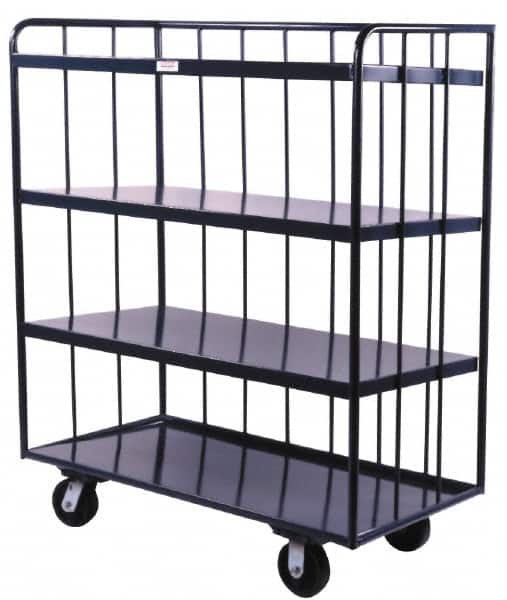 Durham - 1,200 Lb Capacity, Steel Open Portable Shelf Truck - 42" Wide x 61" High - Americas Industrial Supply