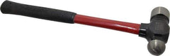 Proto - 2 Lb Head Ball Pein Hammer - Fiberglass Handle, 1-1/4" Face Diam, 15-1/4" OAL, Fiberglass with Cushion Grip - Americas Industrial Supply