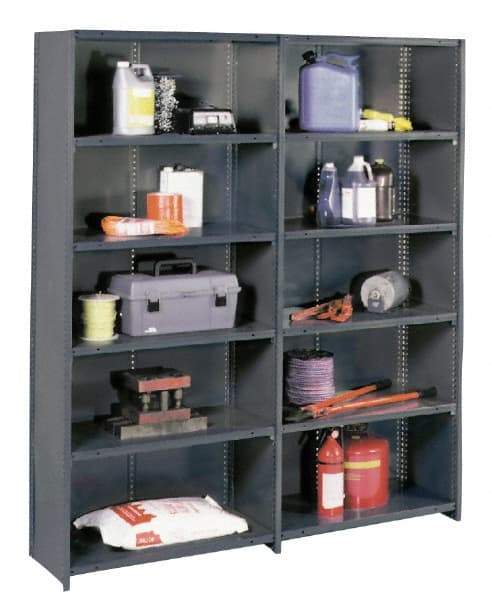 Value Collection - 5 Shelf, 500 Lb. Capacity, Closed Shelving Add-On Unit - 48 Inch Wide x 12 Inch Deep x 85 Inch High, Gray - Americas Industrial Supply