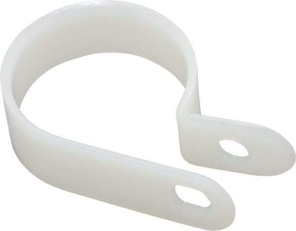 Value Collection - 27.28mm Bundle Diam, 0.181" Hole, Nylon Clamp - White - Americas Industrial Supply