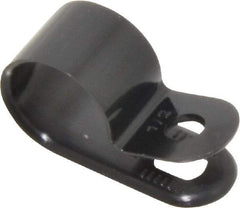 Value Collection - 13.8mm Bundle Diam, 0.181" Hole, Nylon Clamp - Black - Americas Industrial Supply