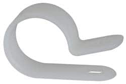 Value Collection - 19.9mm Bundle Diam, 0.181" Hole, Nylon Clamp - White - Americas Industrial Supply