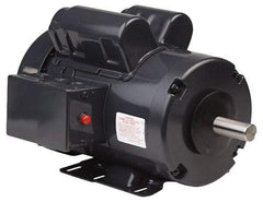 US Motors - 3/4 hp, TEFC Enclosure, No Thermal Protection, 1,140 RPM, 115/208-230 Volt, 60 Hz, Single Phase Capacitor Start-Cap Run Motor - Size 56H Frame, Rigid Base Mount, 1 Speed, Ball Bearings, 10.05 Full Load Amps, B Class Insulation, Reversible - Americas Industrial Supply