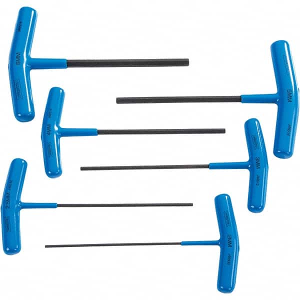 Proto - Hex Key Sets - 6PC 2-6MM T HNDL HEX KEY WRENCH SET - Americas Industrial Supply