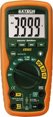 Extech - EX503, CAT IV, 1,000 VAC/VDC, Digital Auto Ranging Average Responding Manual Ranging Multimeter - 40 mOhm, Measures Voltage, Capacitance, Current, Frequency, Resistance - Americas Industrial Supply