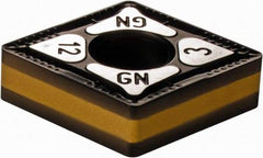 Iscar - CNMG643 GN Grade IC8150 Carbide Turning Insert - TiCN/Al2O3/TiN Finish, 80° Diamond, 3/4" Inscr Circle, 1/4" Thick, 3/64" Corner Radius - Americas Industrial Supply