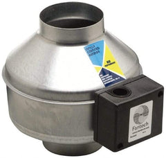 Fantech - 4" Diam, 0.19 Amp, 120 Volt Duct Fan - 135 CFM, 3,000 RPM, 0.031 hp, Variable Speed - Americas Industrial Supply