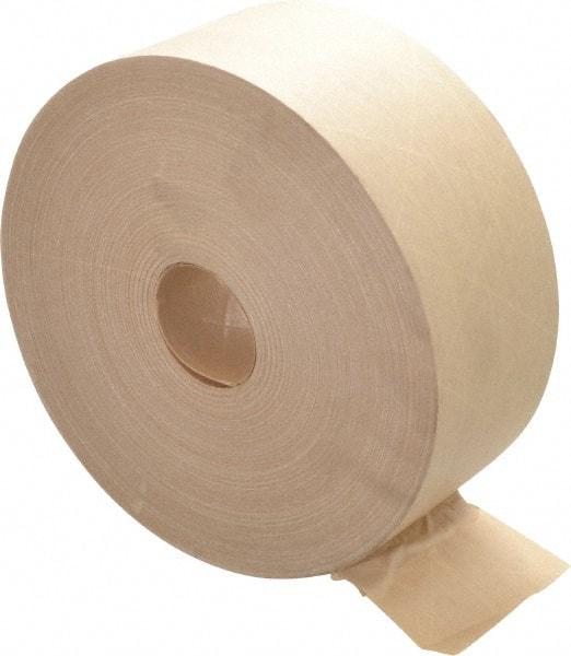 Intertape - 2-3/4" x 500' Natural (Color) Water Activated Adhesive Sealing Tape - Paper Backing, 6.1 mil Thick, Series KR500 - Americas Industrial Supply