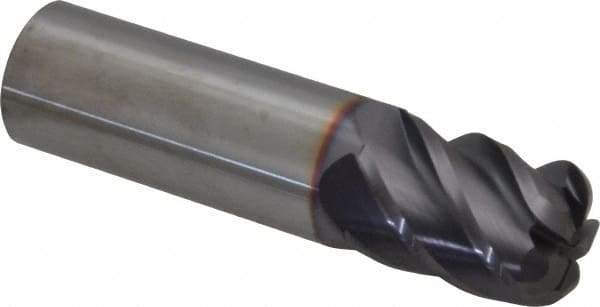Niagara Cutter - 3/4", 5 Flute, Single End, Solid Carbide, 0.19" Corner Radius End Mill - 3" OAL, 45° Helix, Right Hand Flute, 1" LOC, Right Hand Cut - Americas Industrial Supply