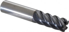 Niagara Cutter - 3/4", 5 Flute, Single End, Solid Carbide, 0.09" Corner Radius End Mill - 4" OAL, 45° Helix, Right Hand Flute, 1-5/8" LOC, Right Hand Cut - Americas Industrial Supply