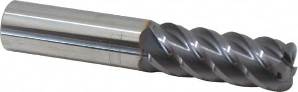 Niagara Cutter - 5/8", 5 Flute, Single End, Solid Carbide, 1/8" Corner Radius End Mill - 3-1/2" OAL, 45° Helix, Right Hand Flute, 1-5/8" LOC, Right Hand Cut - Americas Industrial Supply