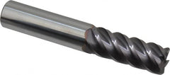 Niagara Cutter - 1/2", 5 Flute, Single End, Solid Carbide, 0.045" Corner Radius End Mill - 3" OAL, 45° Helix, Right Hand Flute, 1-1/4" LOC, Right Hand Cut - Americas Industrial Supply