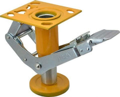 Albion - 7-1/2" Mounting Height, Position Floor Lock for 6" Diam Caster Wheels - 1-1/2" Retracted Clearance - Americas Industrial Supply